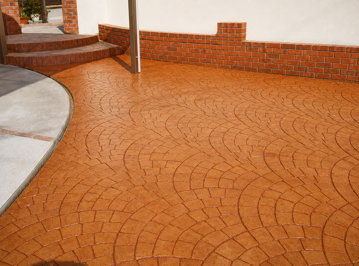 Fan Pattern ConcreteStampMold for Patios and Courtyards: A Decorative Paving Guide