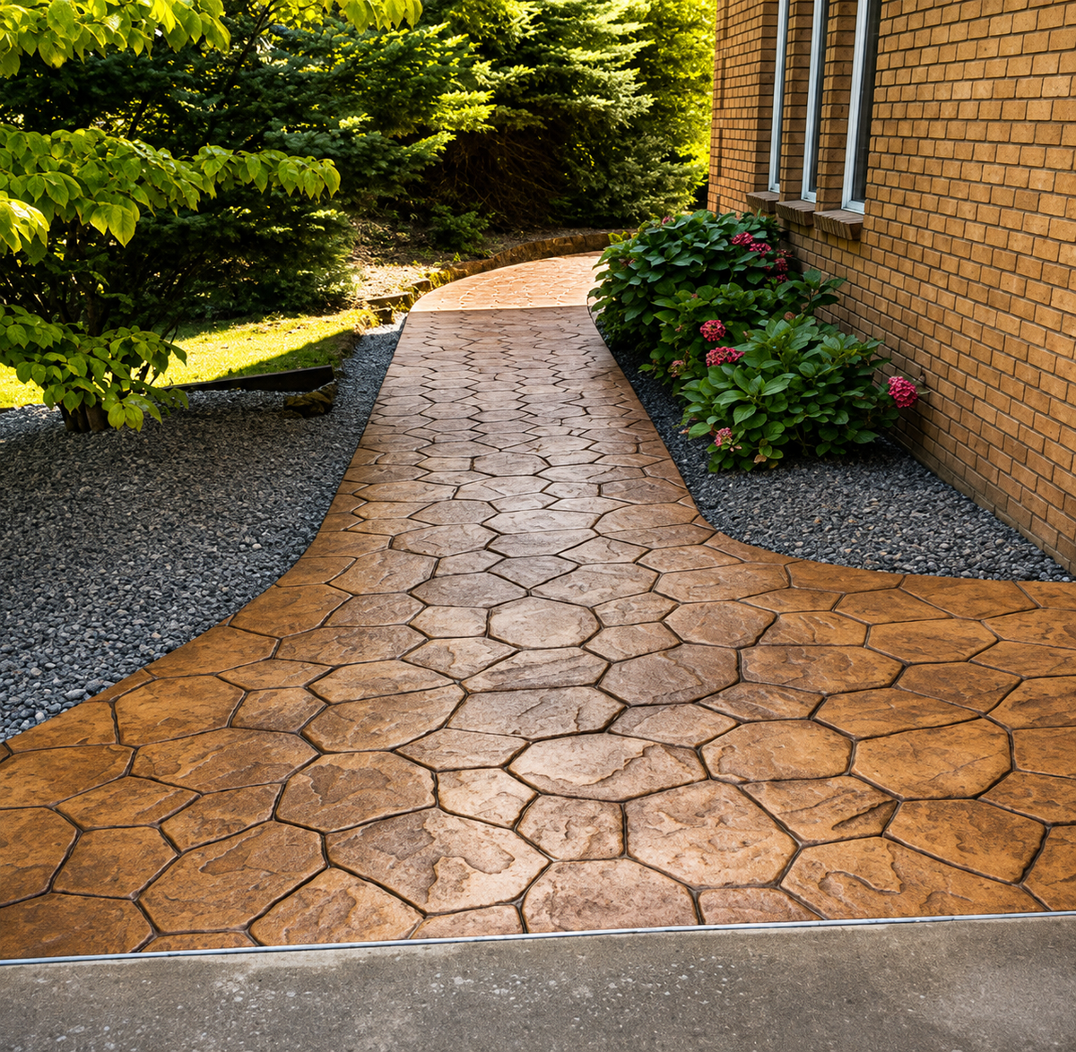 ConcreteStampMold for Garden Walkways: Create Natural Stone Paths Around Your Home