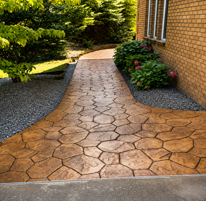 ConcreteStampMold for Garden Walkways: Create Natural Stone Paths Around Your Home