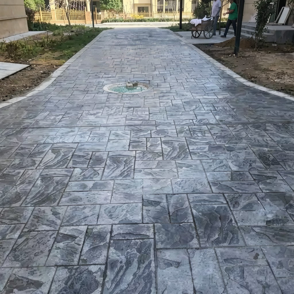 ConcreteStampMold for Ashlar Slate Courtyards: Create a Modern Stone Paving Look