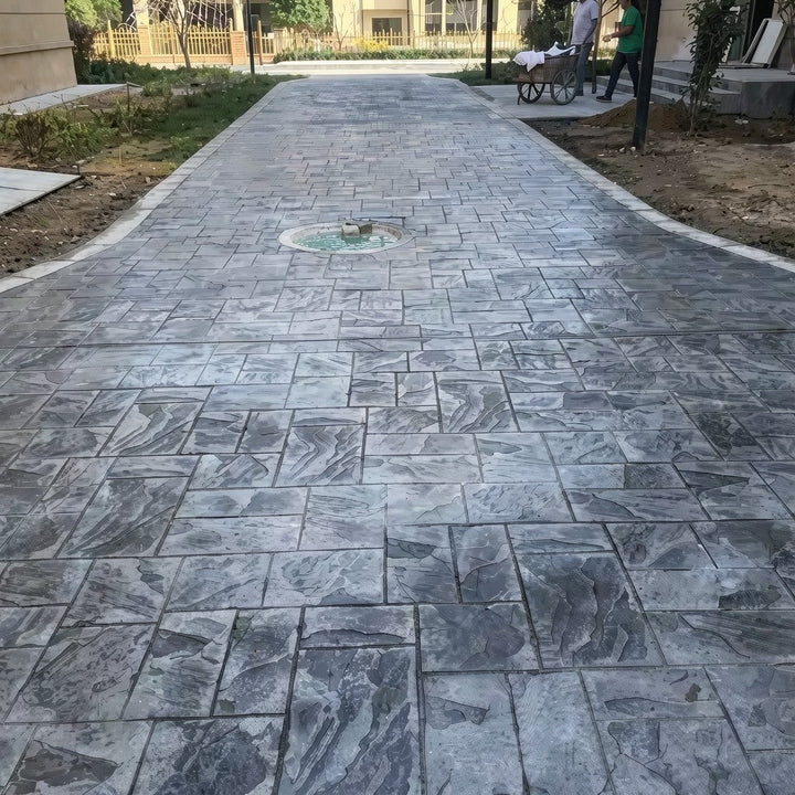 ConcreteStampMold for Ashlar Slate Courtyards: Create a Modern Stone Paving Look