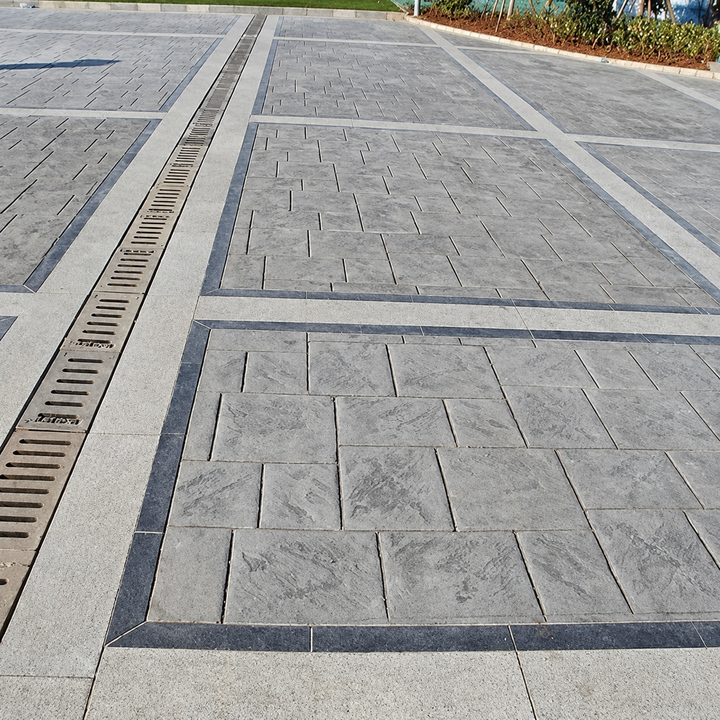 ConcreteStampMold for Modern Ashlar Slate Paving: Borders, Drainage and Layout Guide