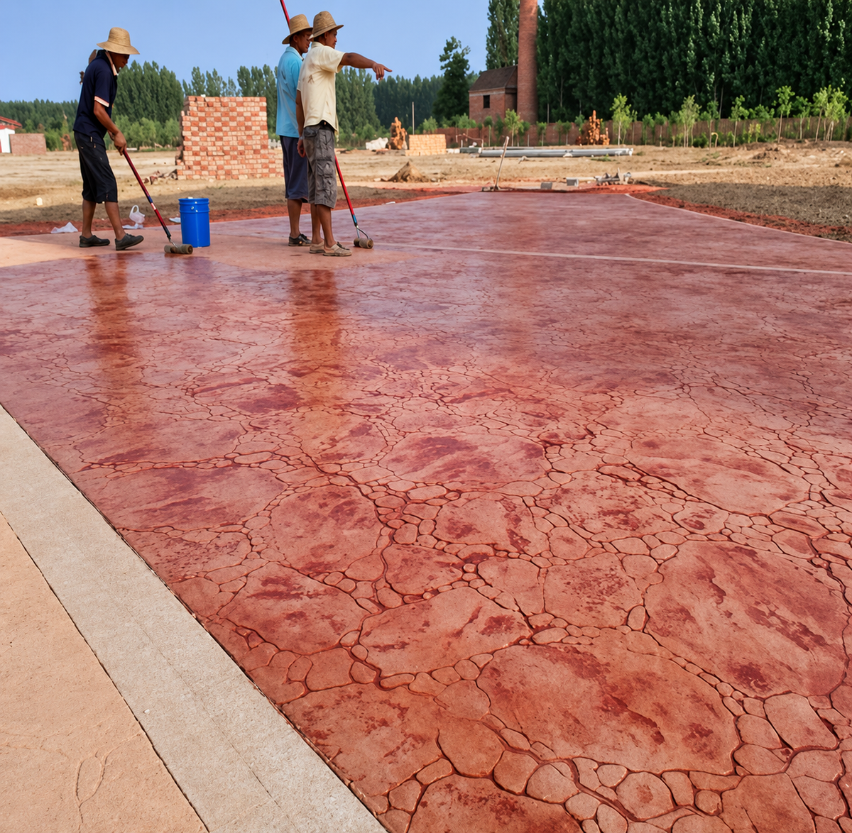 ConcreteStampMold for Large Outdoor Areas: How to Keep Patterns and Colors Consistent