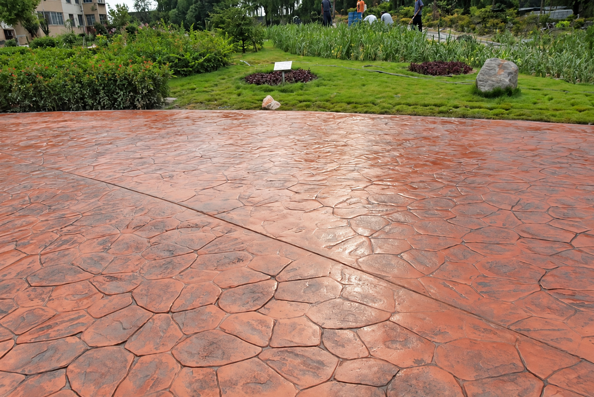 Concrete Stamp Mold for Landscape Plazas: Creating Natural Random Stone Surfaces