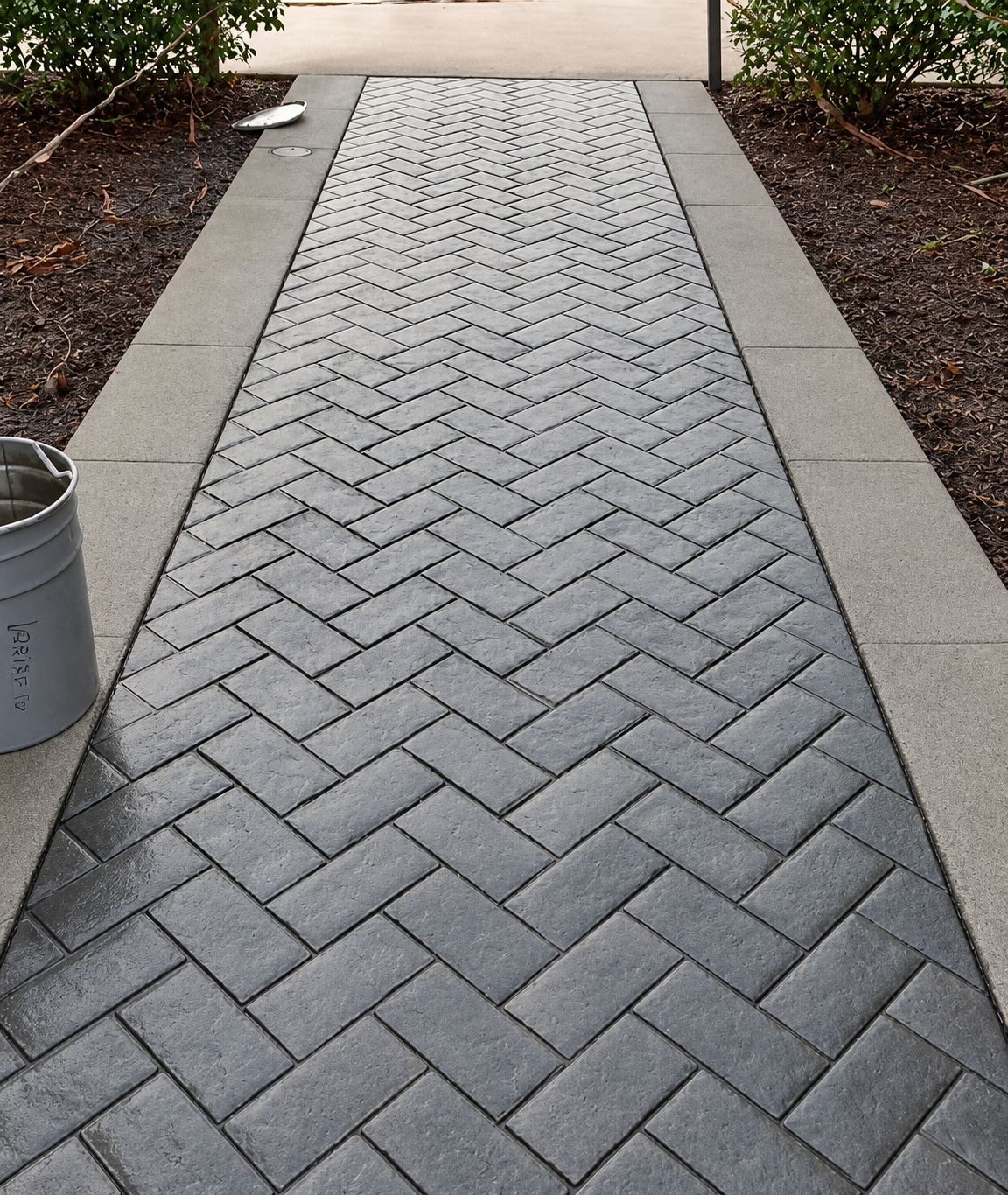 Herringbone Brick Concrete Stamp Mold: A Practical Choice for Walkways and Courtyards