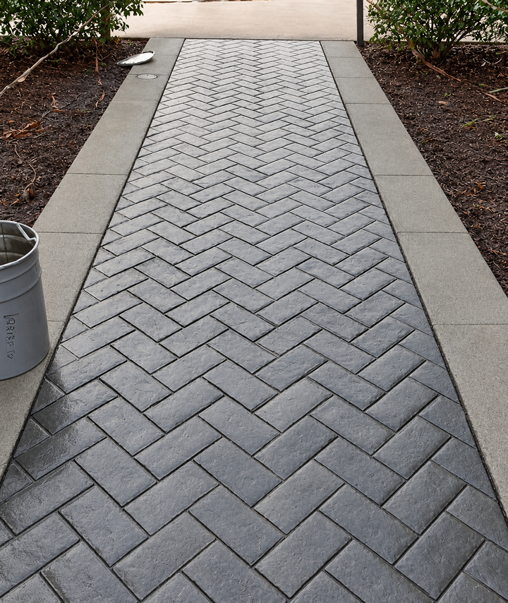 Herringbone Brick Concrete Stamp Mold: A Practical Choice for Walkways and Courtyards