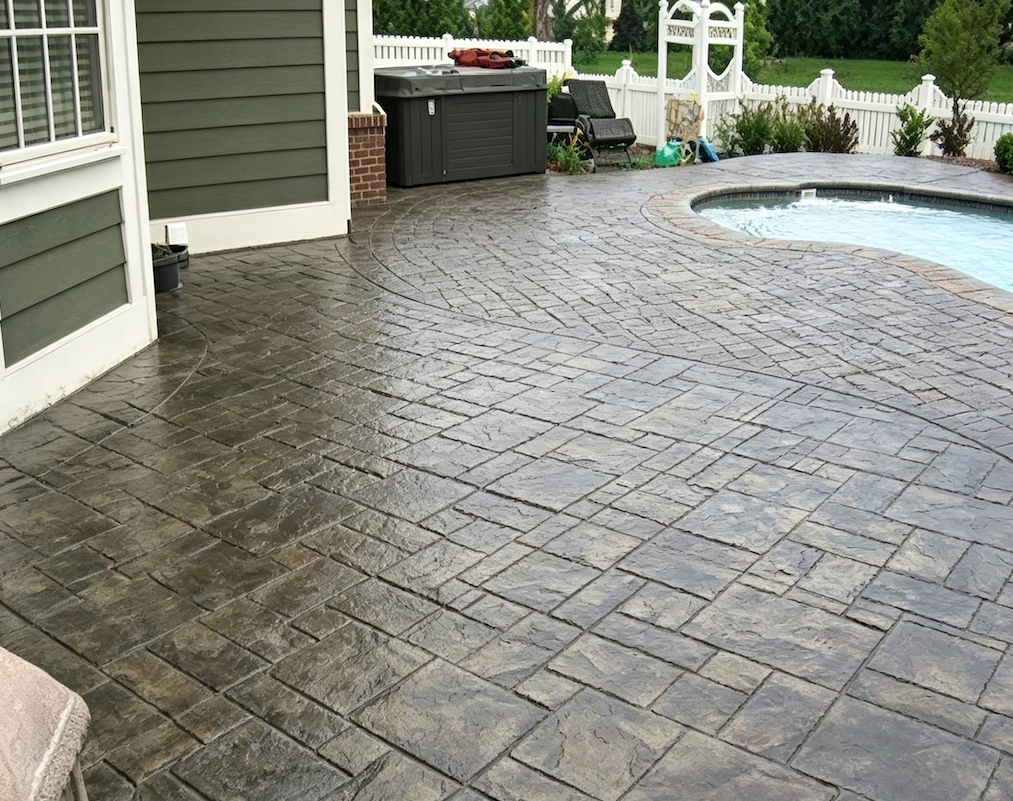 Concrete Stamp Mold for Pool Decks and Patios: Slate-Style Outdoor Paving Guide