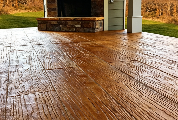 Wood Grain Concrete Stamp Mold for Patios and Outdoor Living Spaces