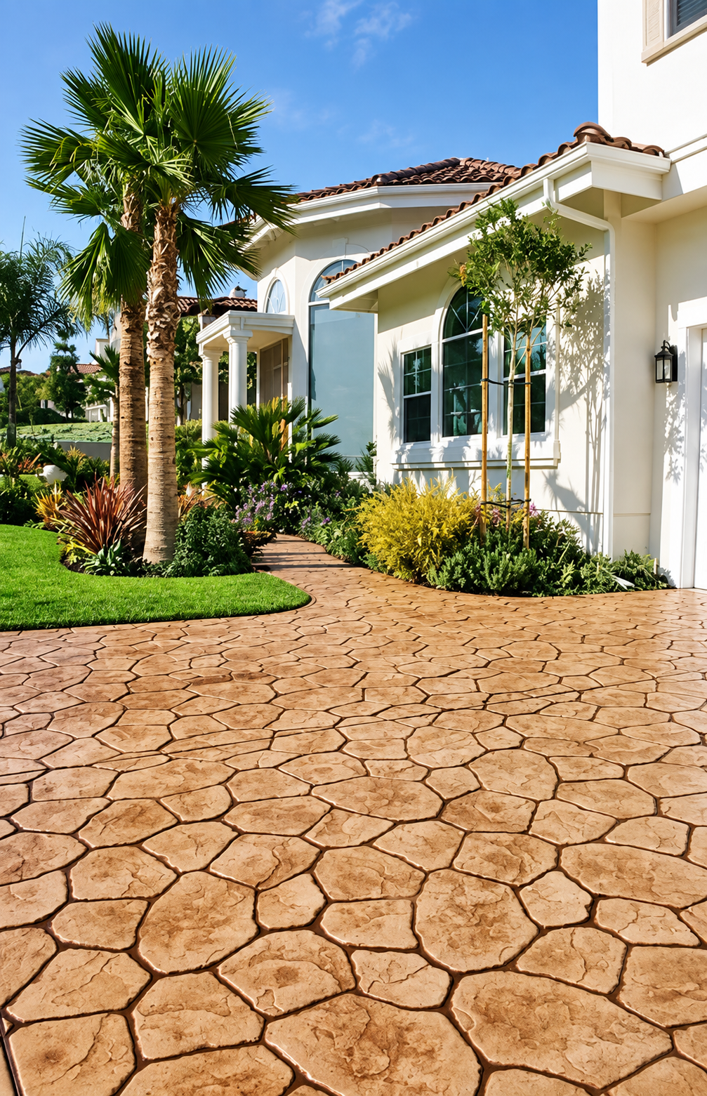 Concrete Stamp Molds for Villas: How to Match Patterns, Colors and Landscape Design