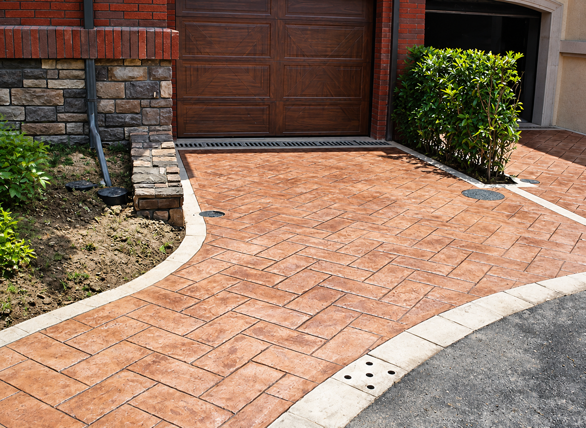 Concrete Stamp Molds for Driveways: How to Choose Brick and Herringbone Patterns