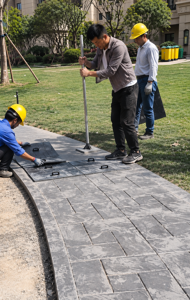 How to Use Concrete Stamp Molds Efficiently: Crew Setup, Mold Rotation & Installation Tips
