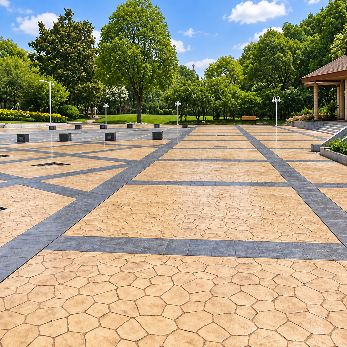 Stone Pattern Concrete Stamps for Landscape Paving Projects