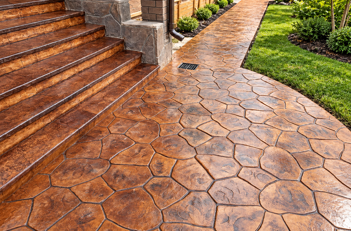Flagstone Concrete Stamps for Natural Stone Walkways and Landscape Paving