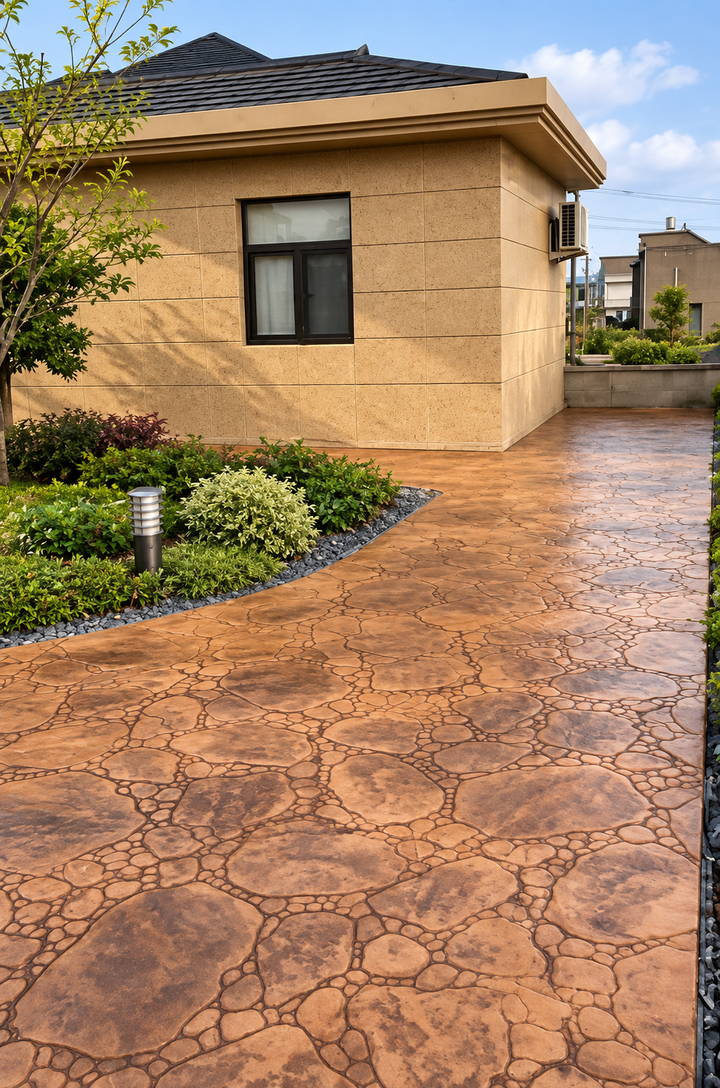Stone Pattern Concrete Stamps for Garden Walkways and Side Yard Paths