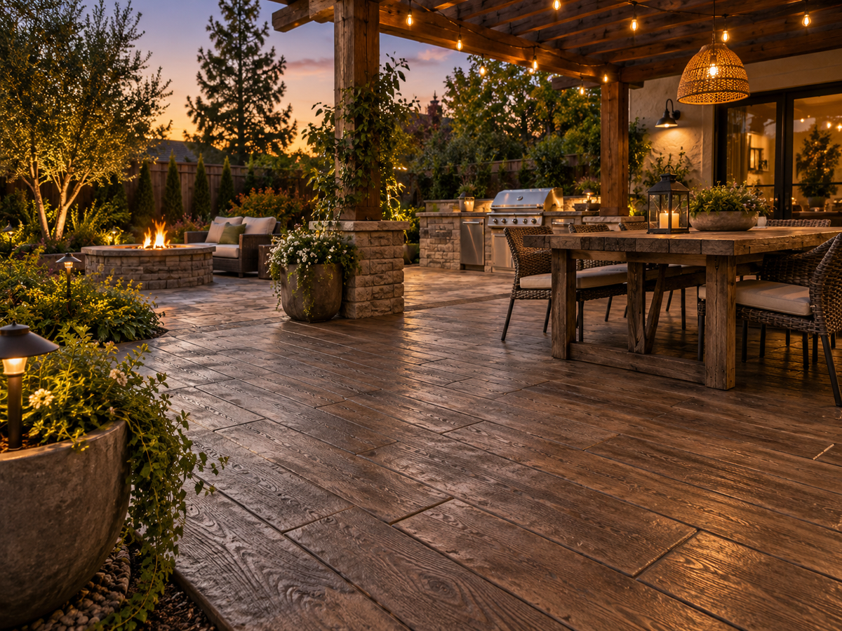 Wood Texture Concrete Stamps for Outdoor Patios and Decorative Concrete Floors