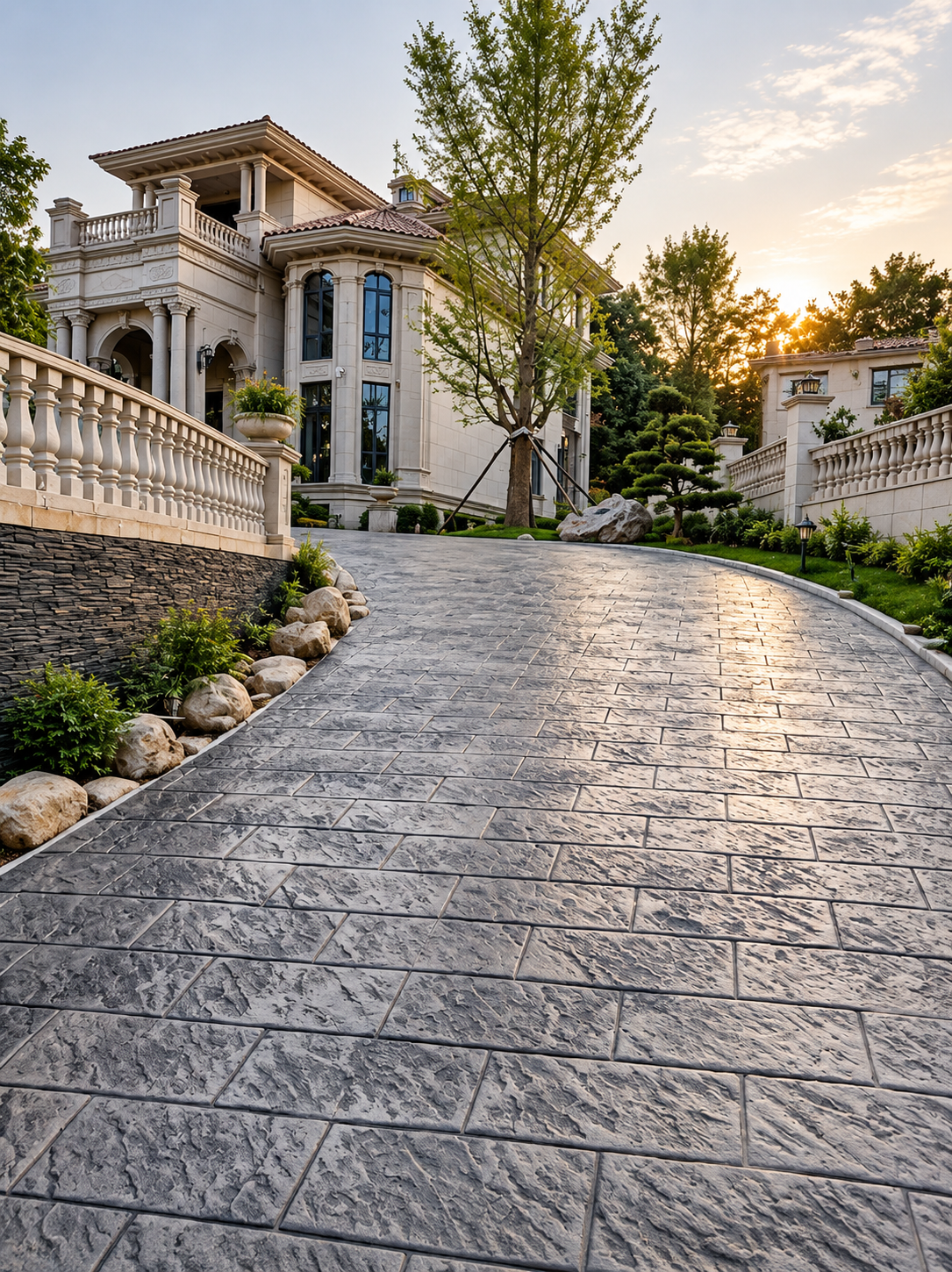 Concrete Stamps for Driveways: How to Choose Ashlar Slate Stamping Mats
