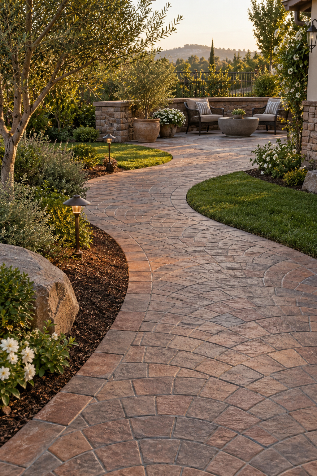Stamped Concrete Patio Ideas for Landscape Design