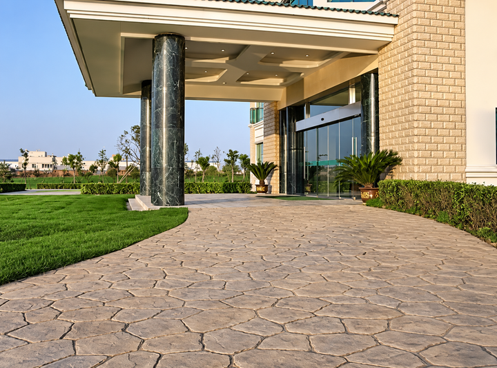 Create Luxury Outdoor Spaces with Natural Stone Stamped Concrete Pavement