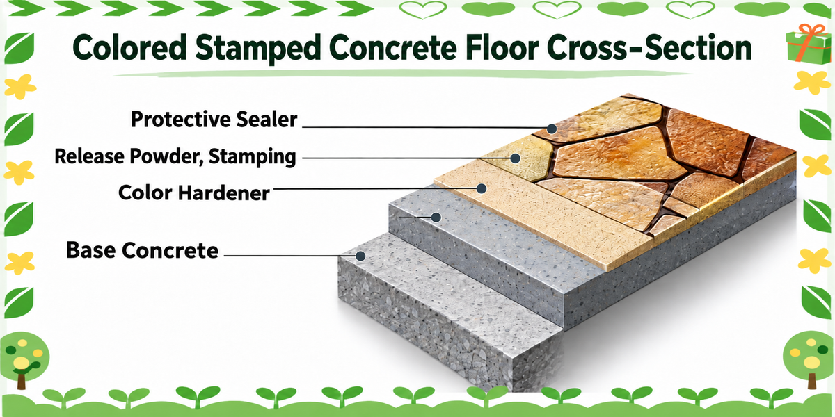 Stamped Concrete Flooring System