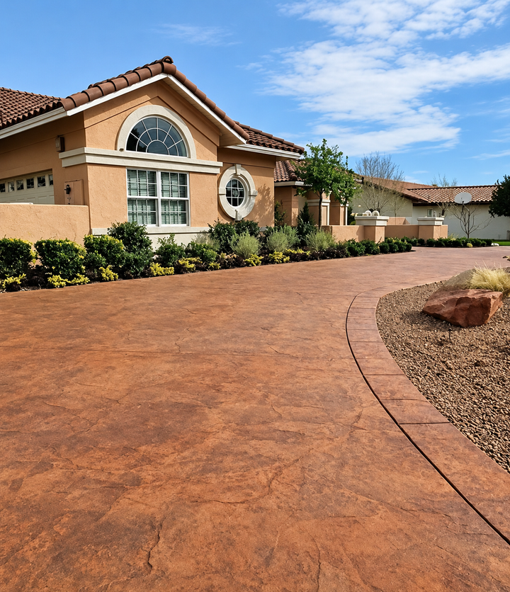 Stamped Concrete Flooring for Driveways and Landscape Design