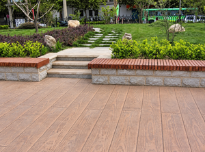 Where Levels Meet: Stamped Concrete and Garden Steps