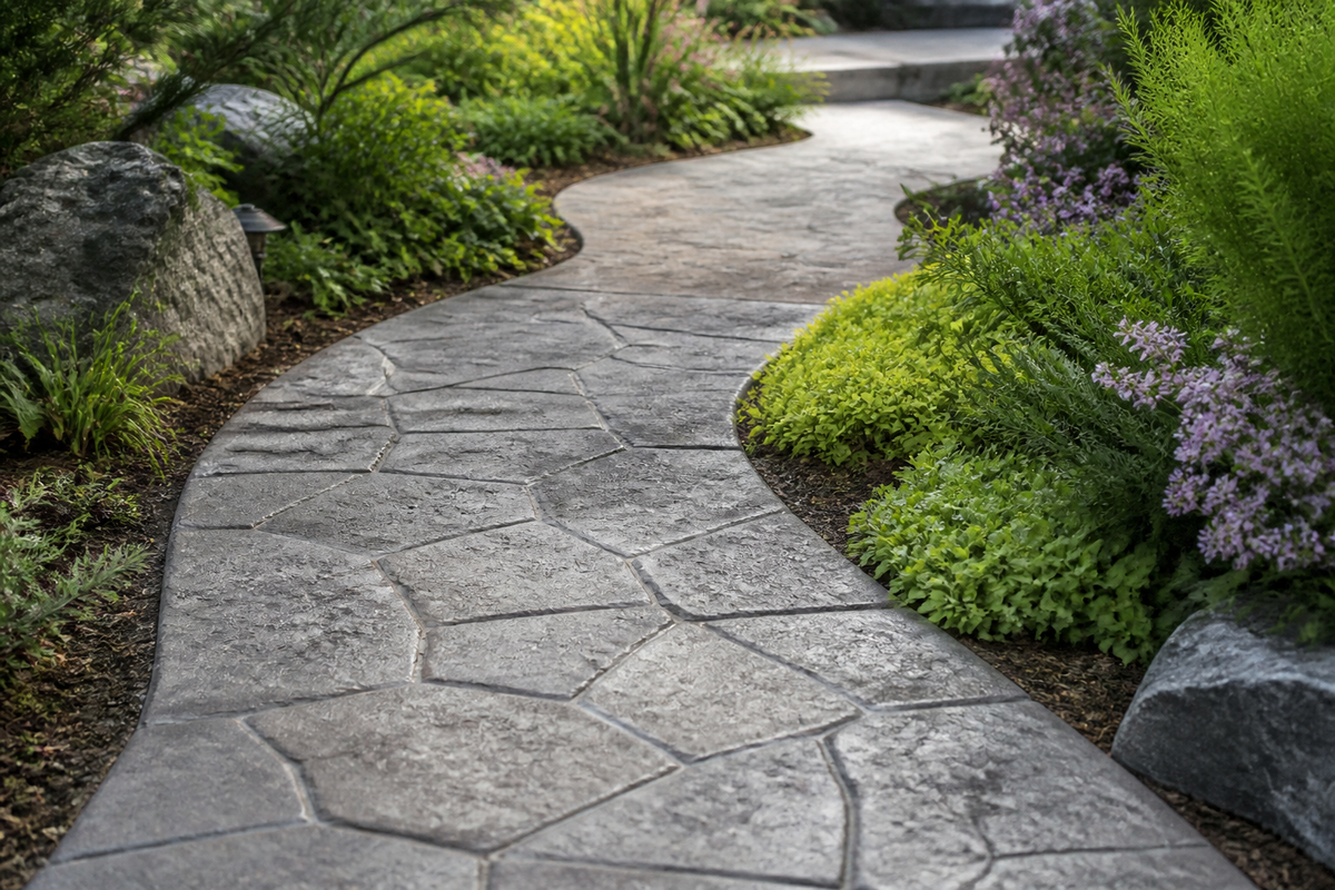 Concrete Stamp Patterns for Garden Paths – FUXIN concrete stamp mold guide