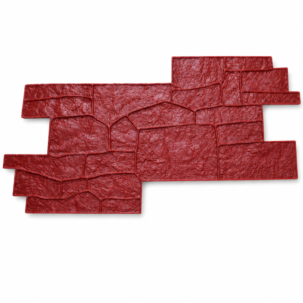 FX-010 Random Ashlar Slate Interlocking Stamp - white background
