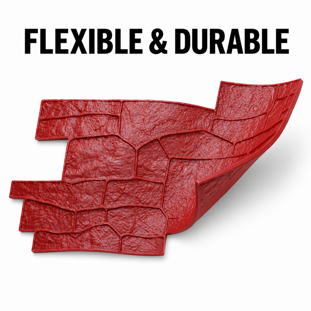 FX-010 Random Ashlar Slate Interlocking Stamp - flexible durable