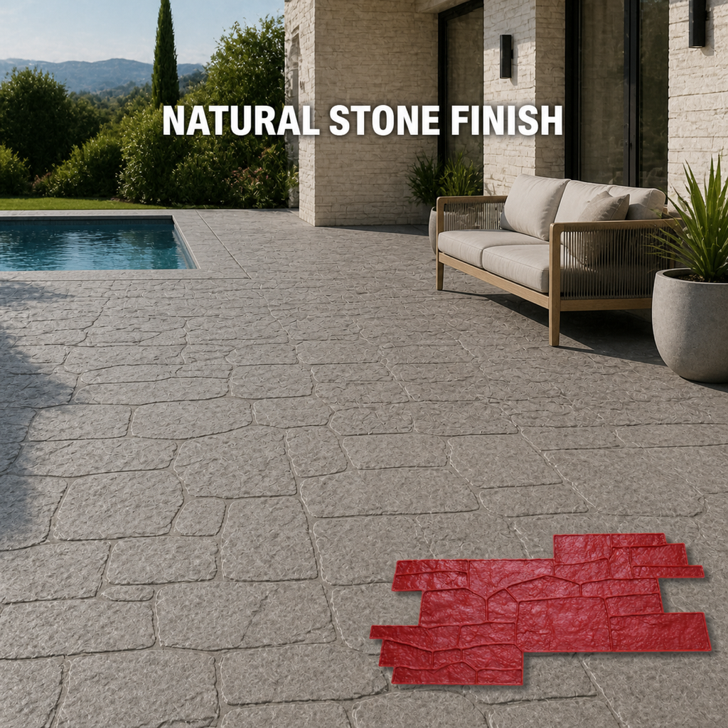 FX-010 Random Ashlar Slate Interlocking Stamp - villa patio