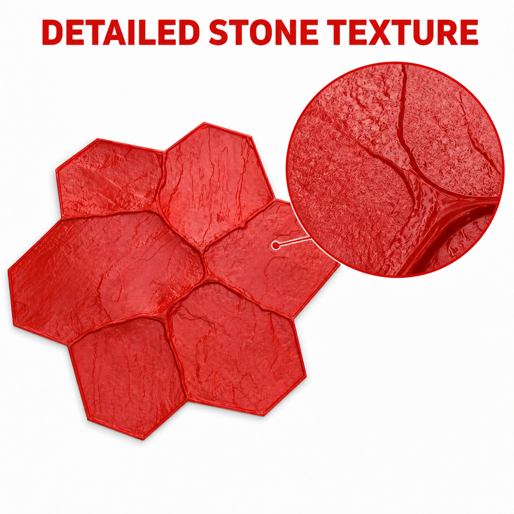 FX-012 Büyük Flagstone Küme Kalıbı - doku detayları