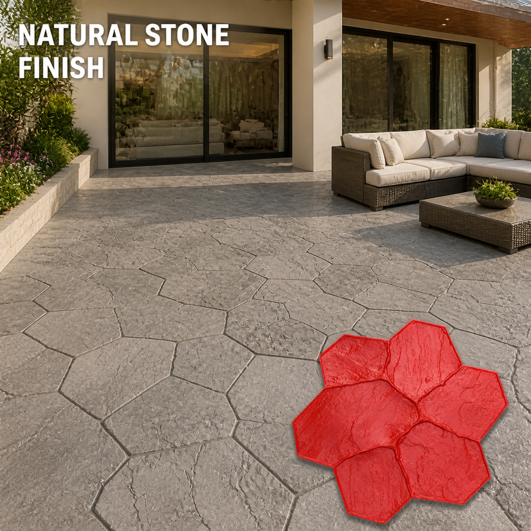 FX-012 Büyük Flagstone Küme Kalıbı - villa verandası