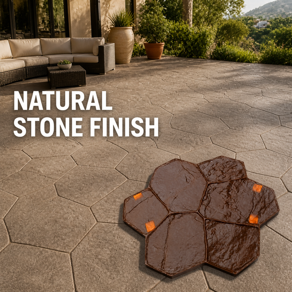 FX-021 Random Fieldstone Cluster Stamp - villa patio