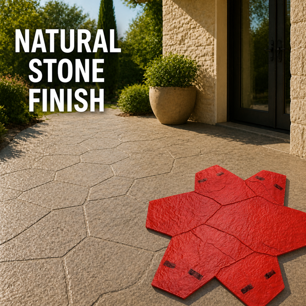 FX-022 Büyük Flagstone Rozet Beton Kalıbı - villa verandası