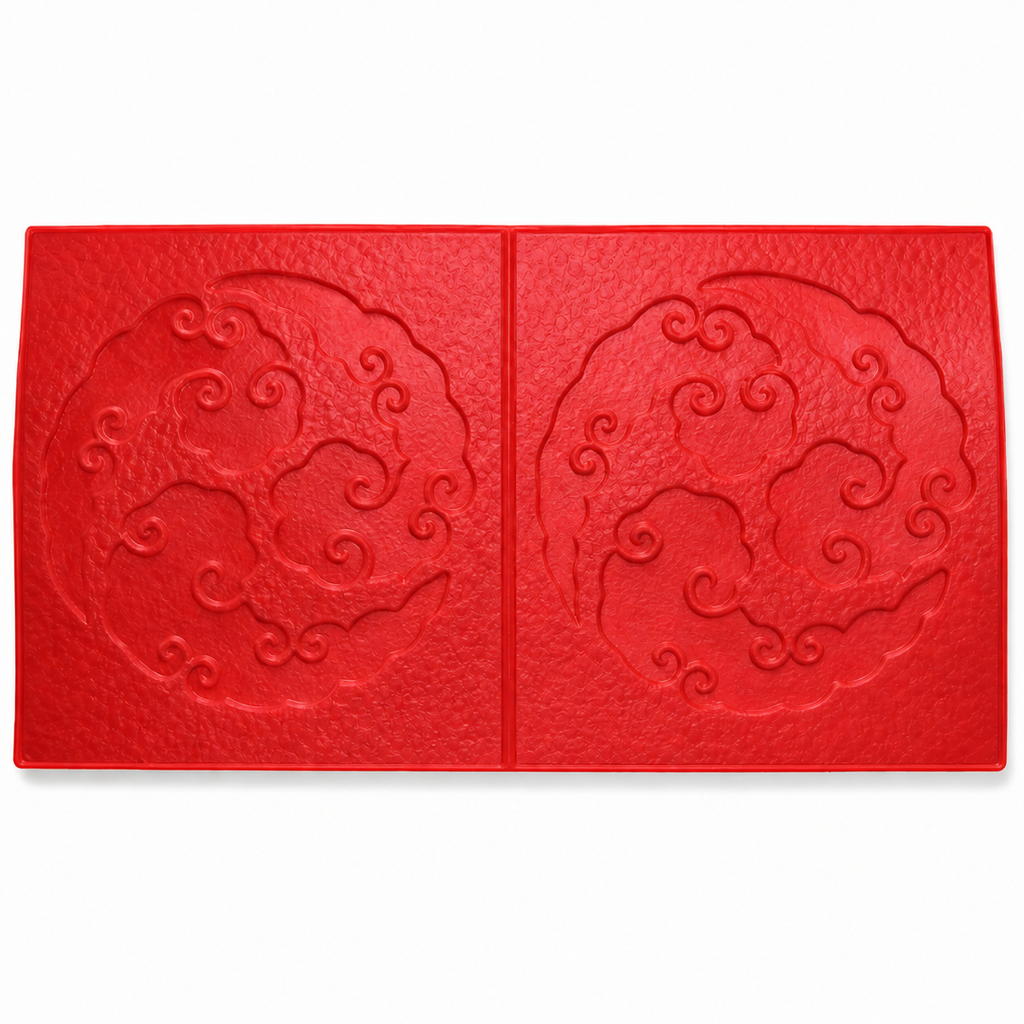 FX-035 Double Medallion Decorative Relief Mold - white background