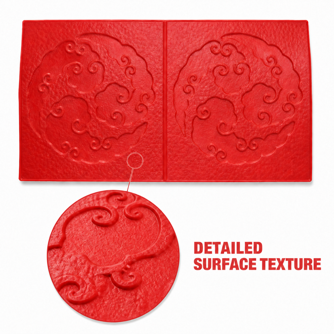 FX-035 Double Medallion Decorative Relief Mold - texture detail