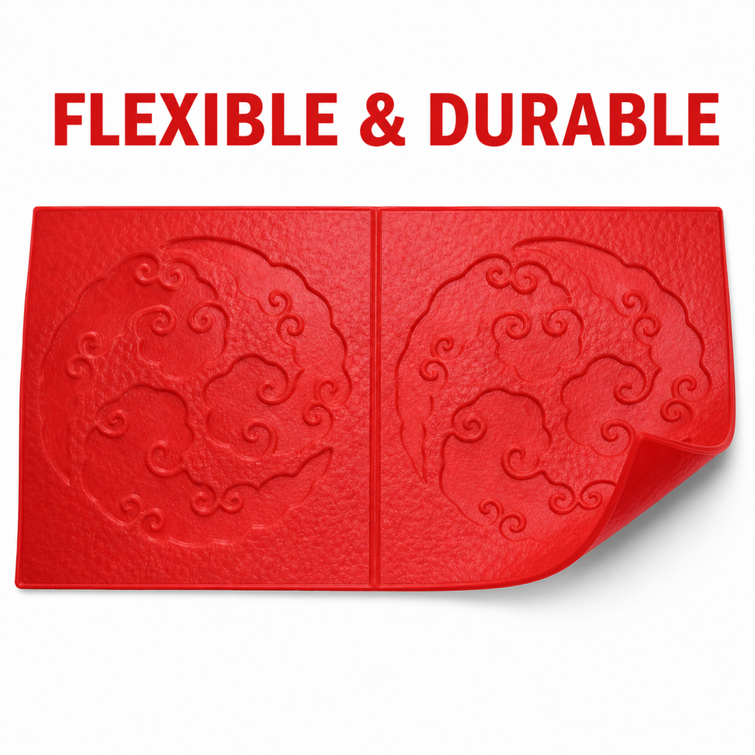 FX-035 Double Medallion Decorative Relief Mold - flexible durable