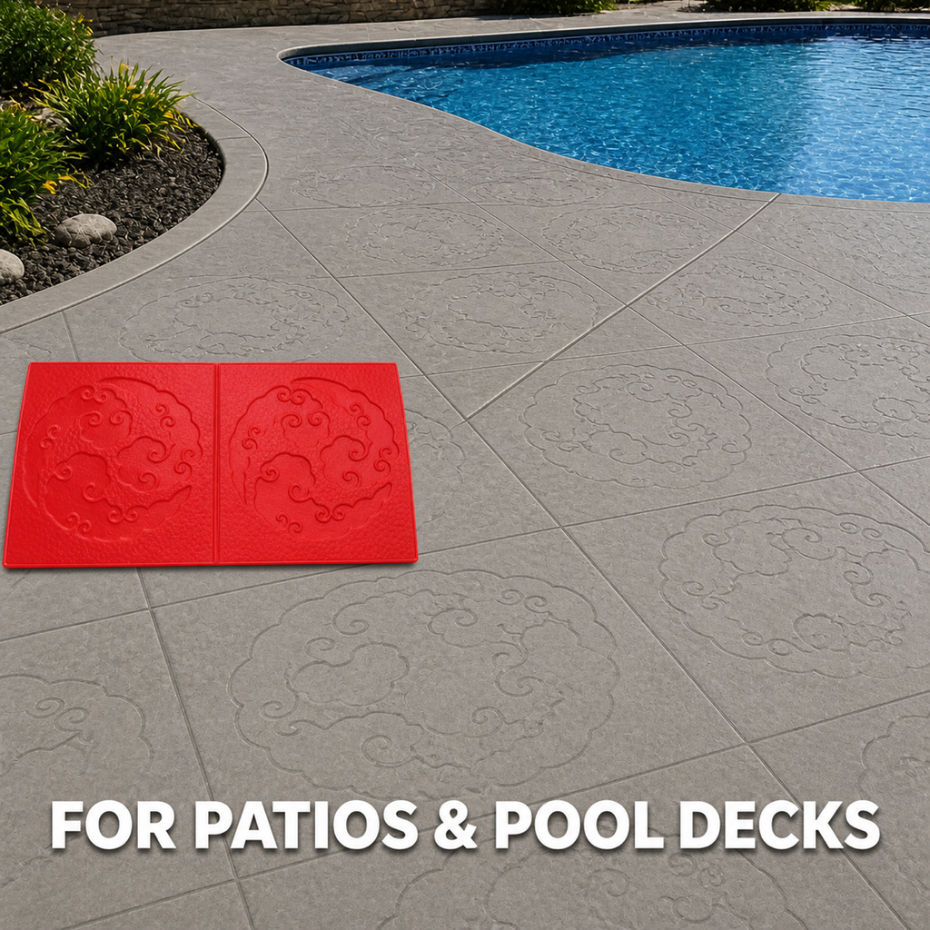 FX-035 Double Medallion Decorative Relief Mold - pool deck