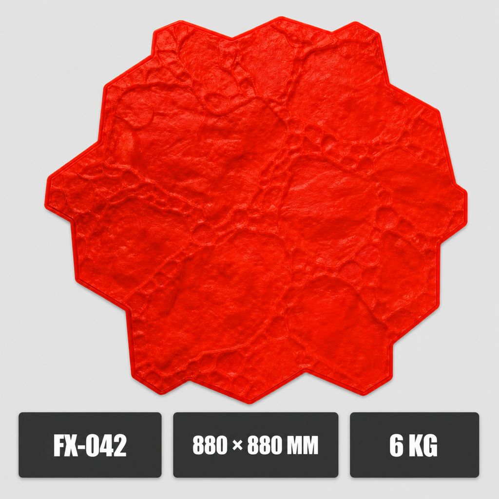 FX-042 Rough Rock Octagon Concrete Stamp - specifications