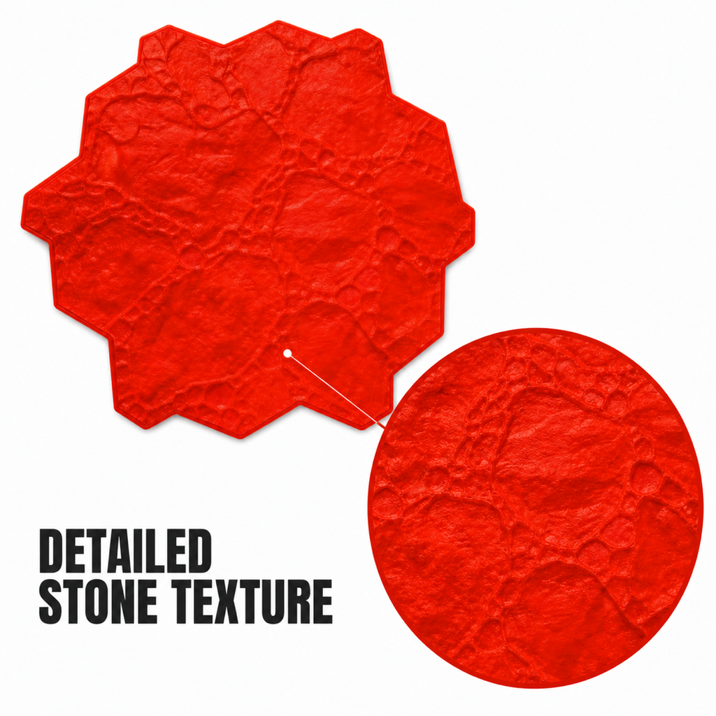 FX-042 Rough Rock Octagon Concrete Stamp - texture detail