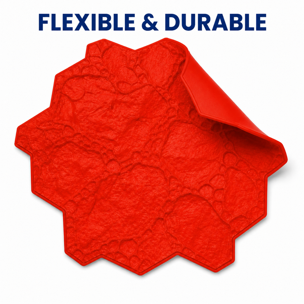 FX-042 Rough Rock Octagon Concrete Stamp - flexible durable