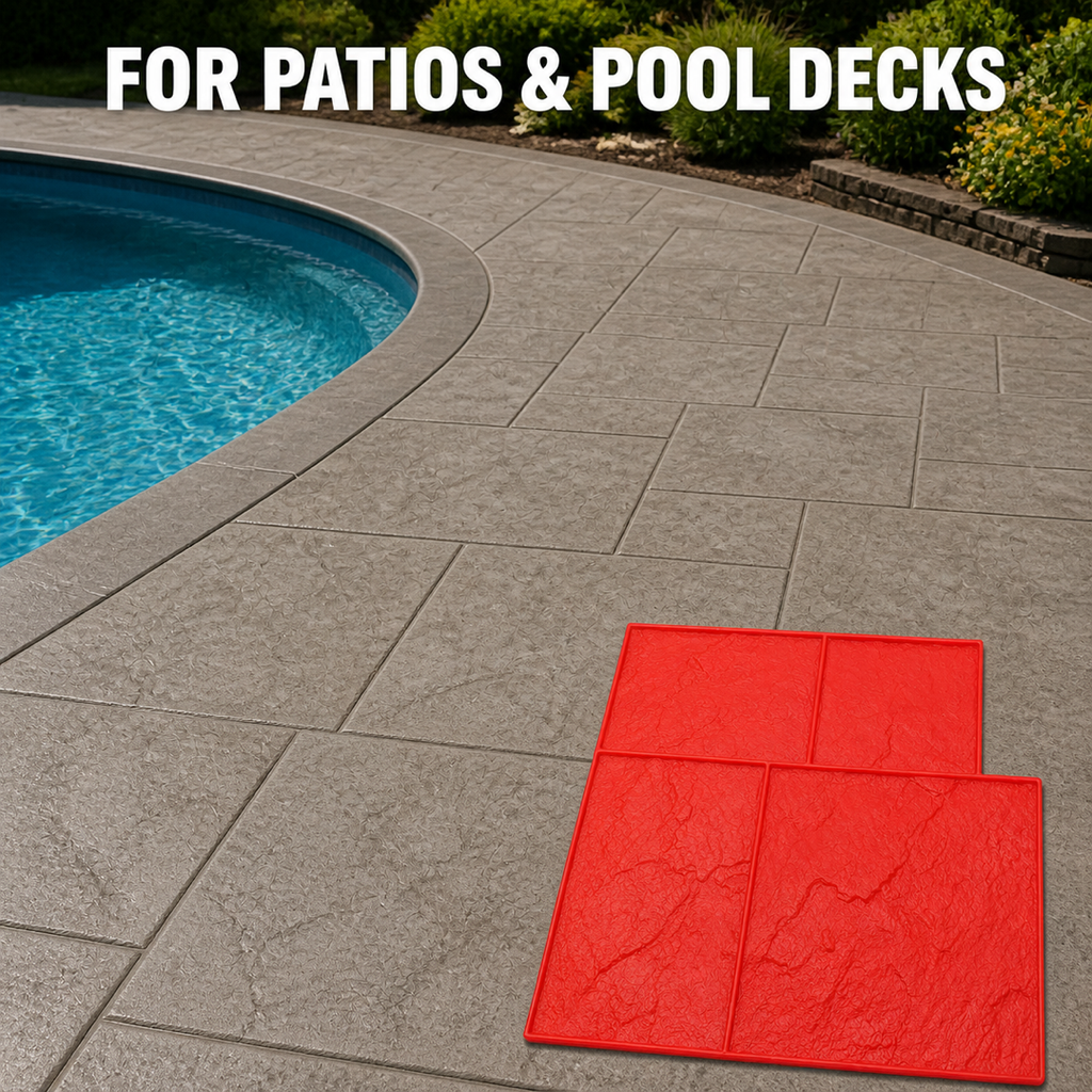 Matriță cu model de dale de piatră FX-048 – platformă de piscină