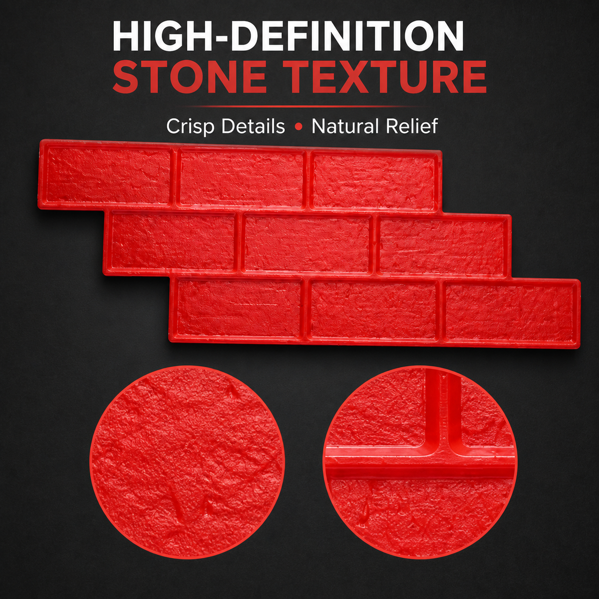 FX-054 Running Bond Brick Border Stamp - detalye ng texture