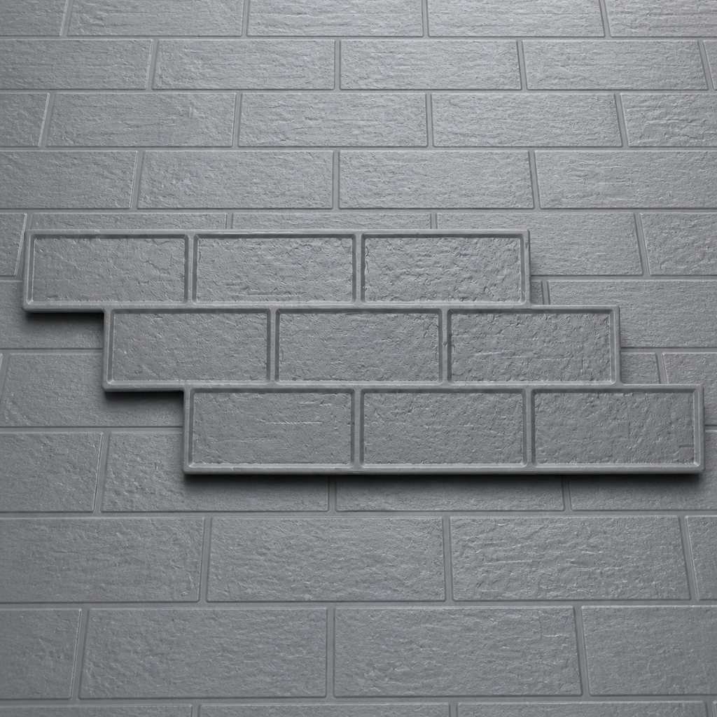 FX-054 Running Bond Brick Border Stamp - natapos na resulta