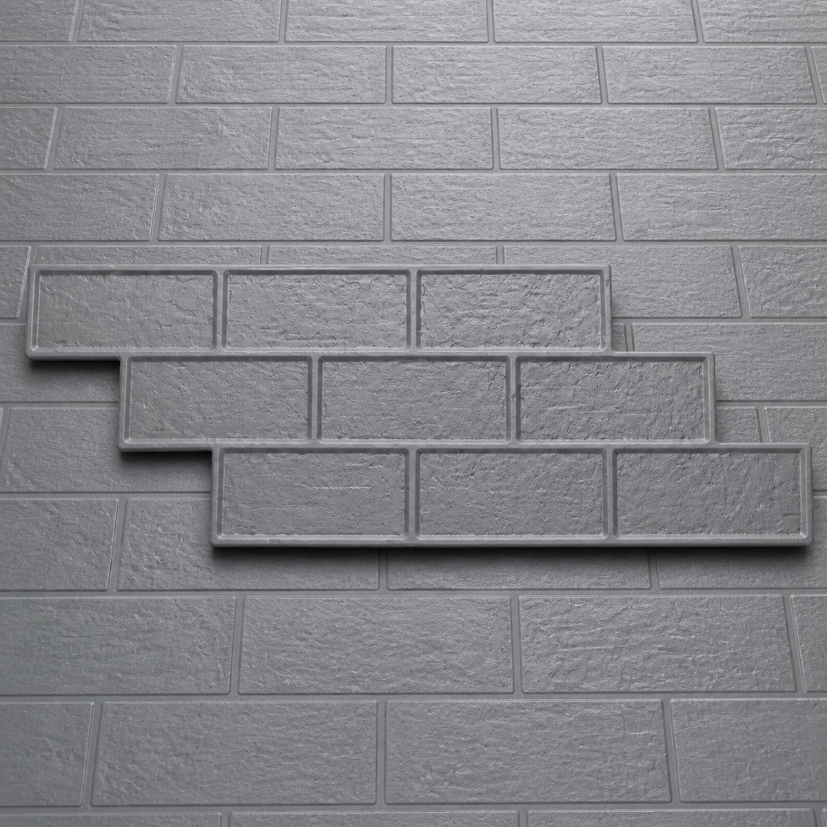FX-054 Running Bond Brick Border Stamp - natapos na resulta