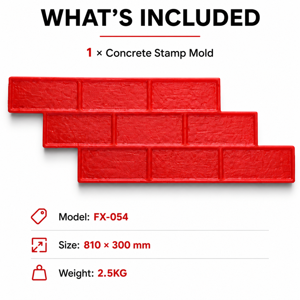 FX-054 Running Bond Brick Border Stamp - kasama sa set