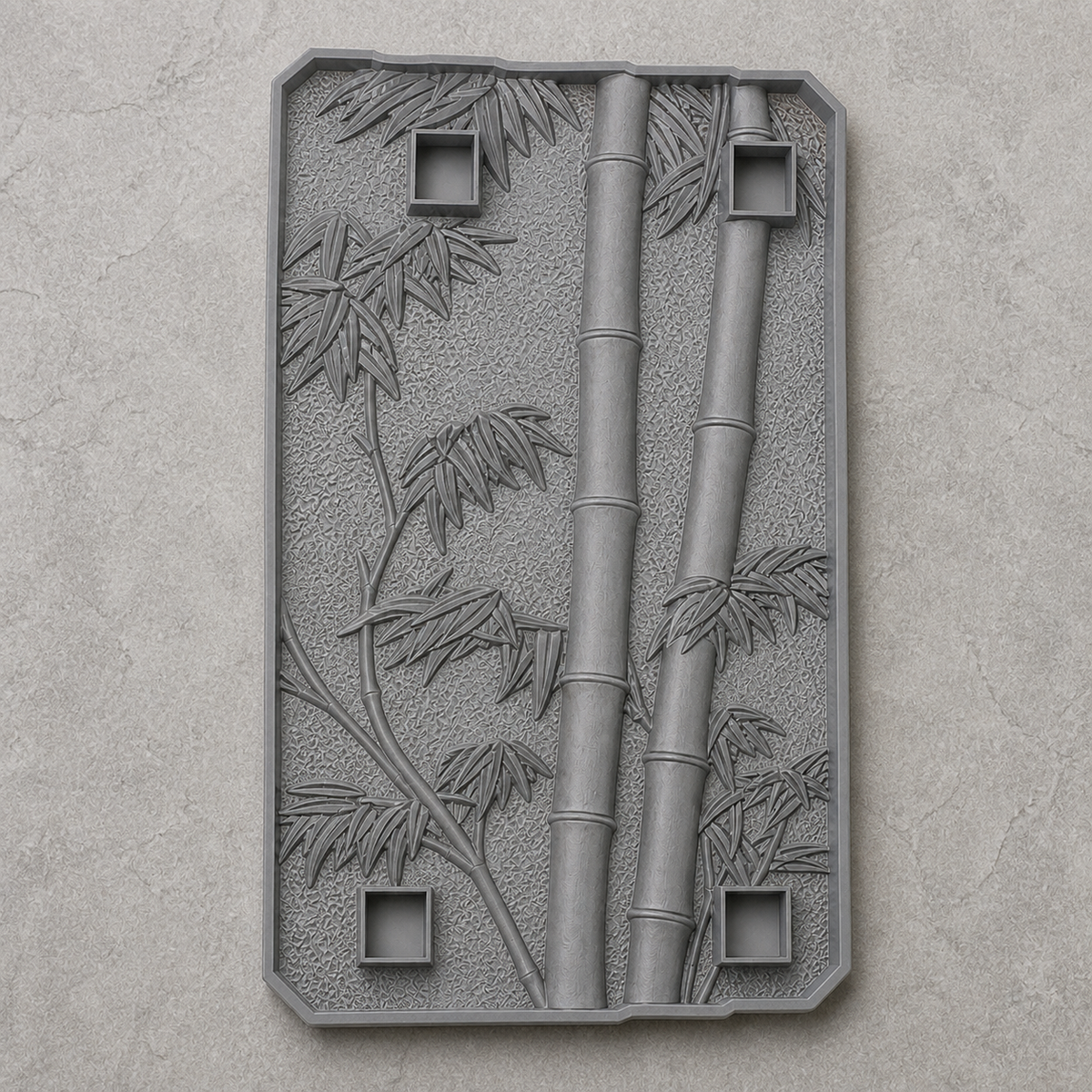 FX-058 Bambu Desenli Kabartma Panel Kalıbı - tamamlanmış görünüm