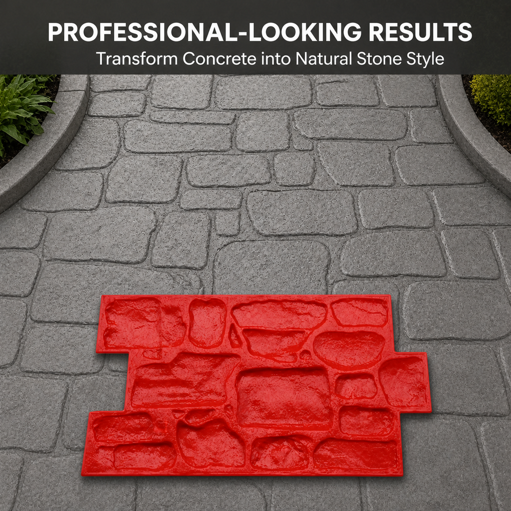 FX-062 Stacked Ledgestone Concrete Border Stamp - tapos na resulta