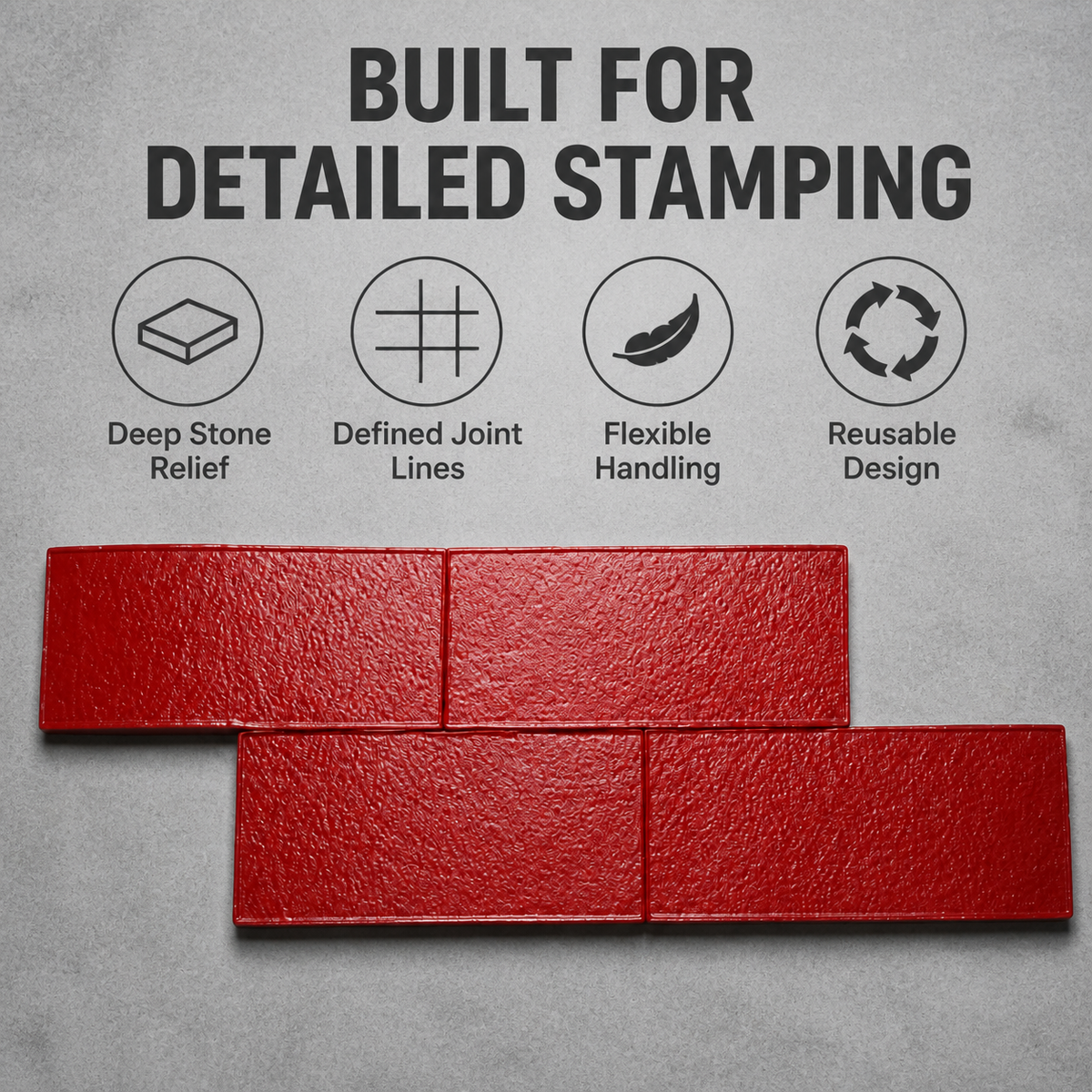 FX-072 Cap Sempadan Ashlar Running Bond - ciri utama