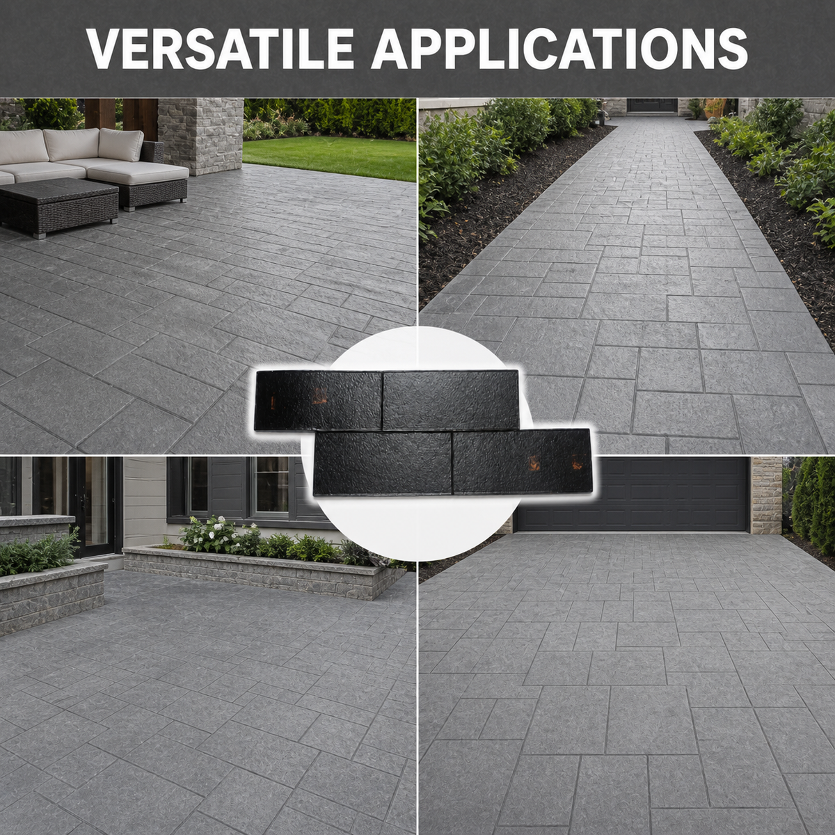 FX-072 Cap Sempadan Ashlar Running Bond - aplikasi