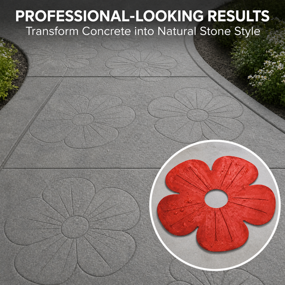 FX-074 Flower Ring Tree Surround Mold - finished result